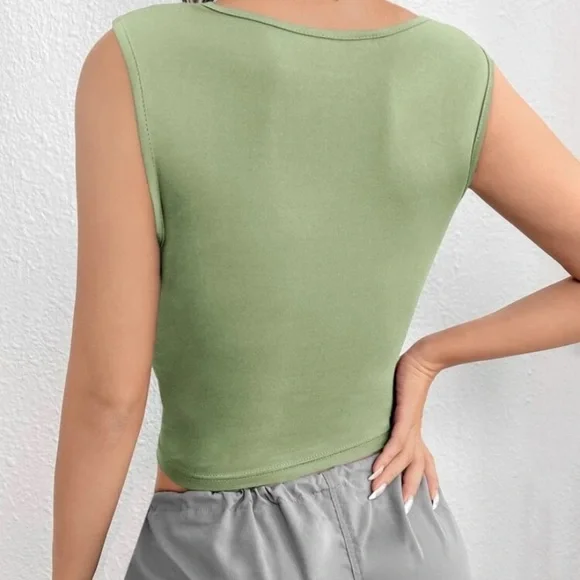 Ruched crop tank top​ - Picture 6 of 7